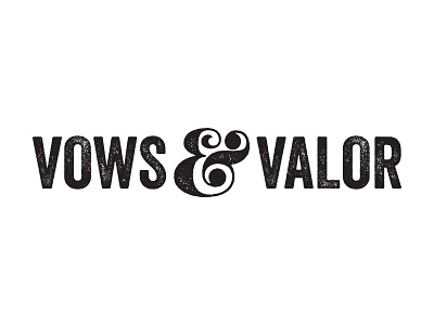 Vows & Valor ampersand black film valor veneer vintage vows valor vows wedding white