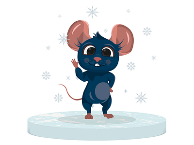 Frosty Freshness adobeillustrator animal character design graphic graphicdesign illustration illustrator rat vector vectorart winter