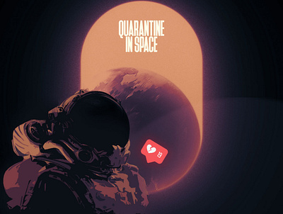 Quarantine in Space cover design egypt manipulation moon social media spaceship