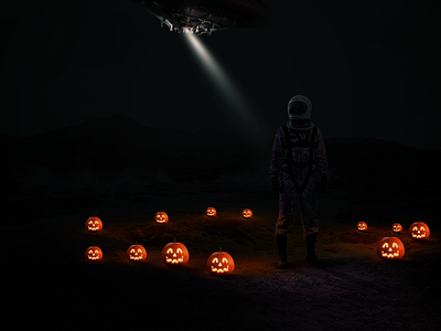 Halloween in the space.. design manipulation social media