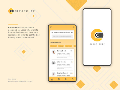 Clear Chef illustration logo minimal mobile design ui ux vector