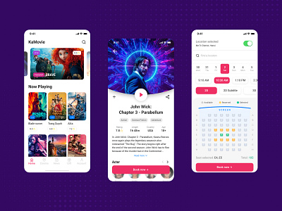 Movie Ticket Booking Application booking films mobile app design movies tickets ui ux design