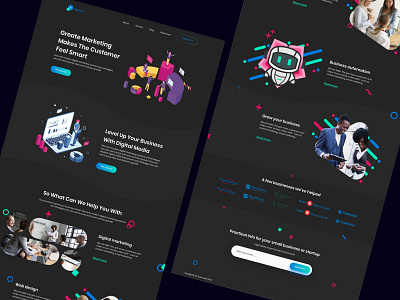 Dark mode landing page darkmode landing page web design