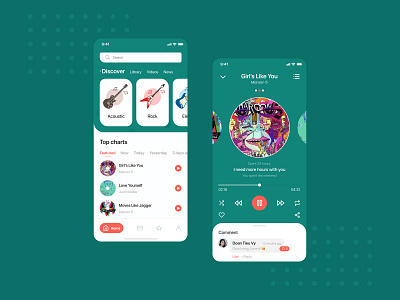 Music Mobile Application mobile app design music