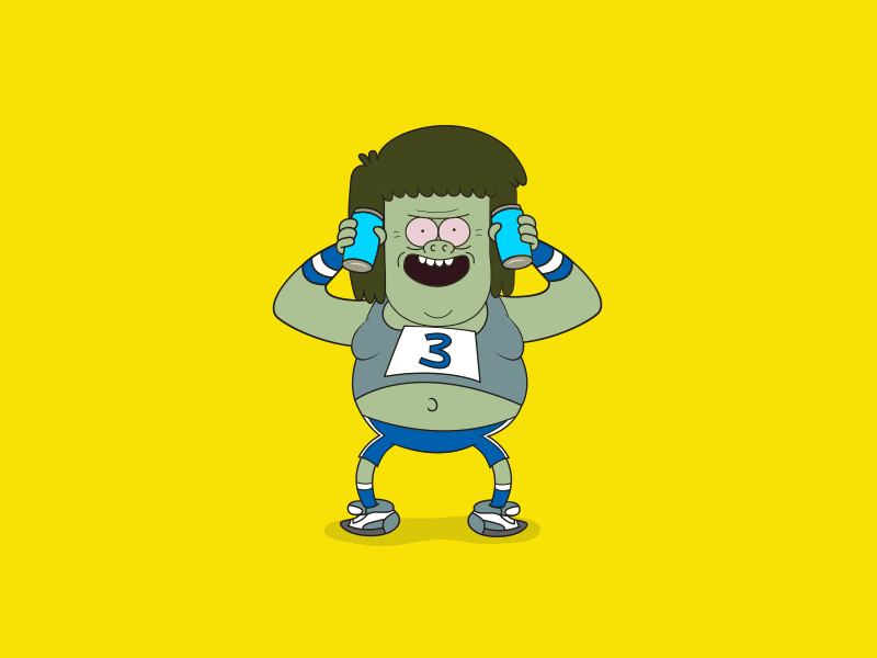 Mitch "Muscle Man" 2d animation carrera cartoon cartoon network character animation muscle man regular show video game