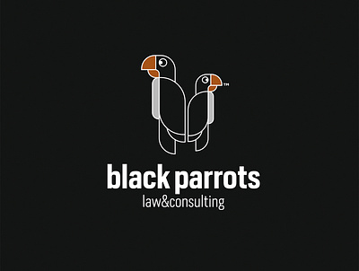 black parrots blackparrots branding consulting creation law logo logocreation logodesign parrot parrots