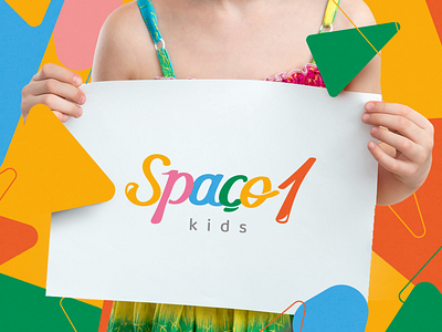Spaço 1 kids - Logo Design birthday branding clean colorful design kids logo modern