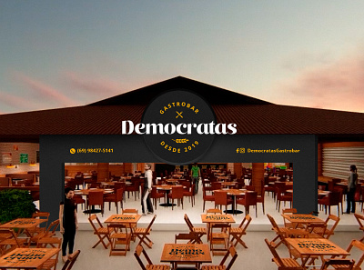 Democratas - Gastrobar visual identity bar beer branding designer logo restaurant restaurant branding