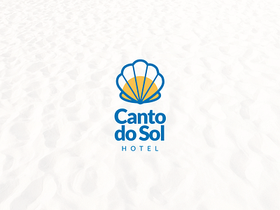 Canto do Sol - Logo Vertical beach branding clean design hotel hotel logo logo modern praia sea shell sun