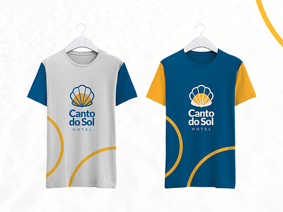 Canto do Sol - Camisa beach branding clean design hotel hotel logo logo modern praia sea shell shirt sun