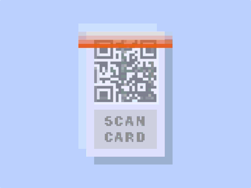 Scan Card (GIF) 8bit animation barcode card code gif qr qr code scan