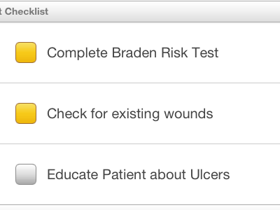 Assessment Checklist assess checklist hospital ios ipad medical nurses tasks todo ulcer