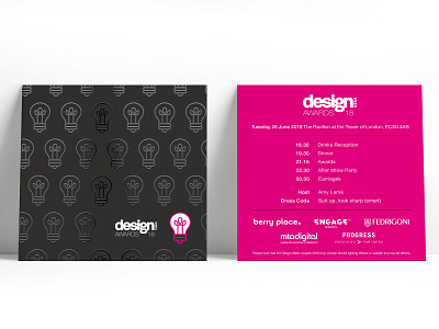 Design Week Awards creativity design graphic design invitation ticket