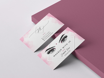 Make up artist business cards branding business card business card design creativity graphic design logo design luxury brand