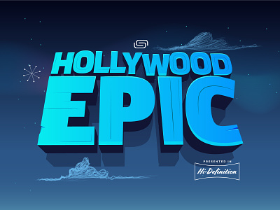 Hollywood Epic logo branding design game identity illustration logo movies typography vector