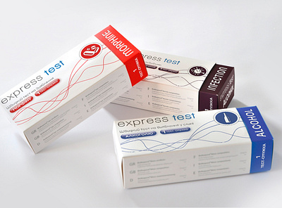 Express test packaging design illustration vector