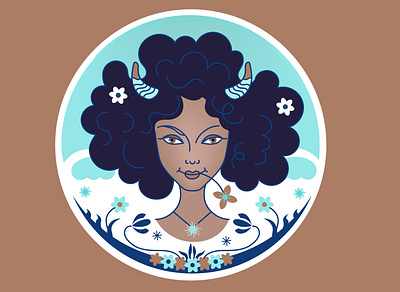 Aries Horoscope 2020 aries black constellation face field flower girl hair head horoscope illustration logo magazine portrait shampoo vector woman young zodiac