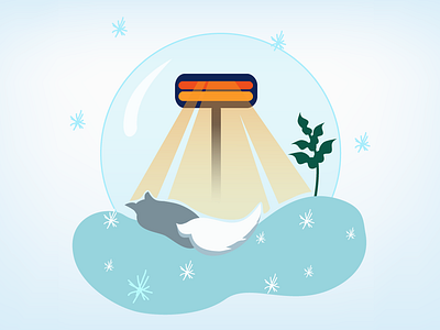 Ufo illustration snow day ukraine winter winter has come