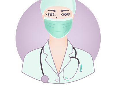 Woman Doctor 01 doctor girl icon illustration vector