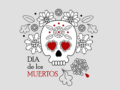 Los Muertos Sugar Skull design icon illustration muertos ornament simple skull sugarskull vector