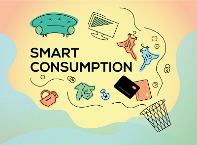 Smart Consumption buying consumption illustration vector