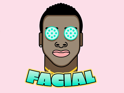 Facial Sticker facial illustration stickers vector illustration