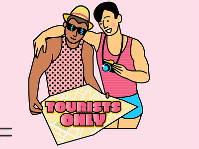 Tourists sticker