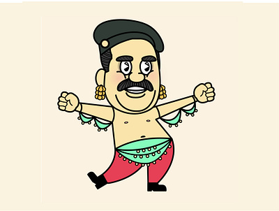 Saddam design dictators illustration stickers vector illustration