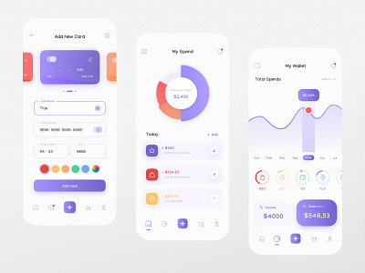 My Spend App app application card chart design graphic design iconly spend ui user interface wallet