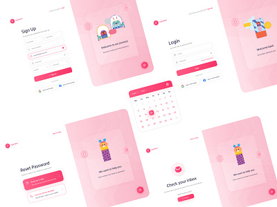 loginator (Sign up & Login ) birthday calendar challenge coco design email figma forget password icon login loginator reset password sign in sign up ui ui design user interface web web design