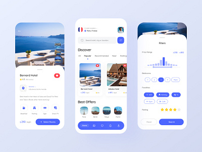 Hotelio App agency app application apps booking design filter flight hotel hotels reservation reserve ticket tour tourism travel trip ui user interface vacation