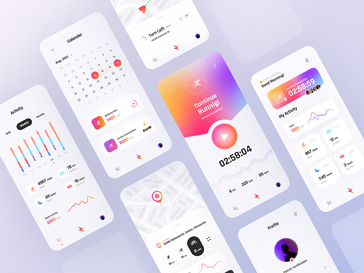 My Tracker Activity Tracker App by Mohammad Hashemi for Duxica on