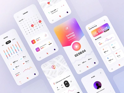 My Tracker - Activity Tracker App activity tracker app app design application calendar challenge competition fitness fitness tracker habit health tracker map mobile productivity profile running tracker ui user interface workout