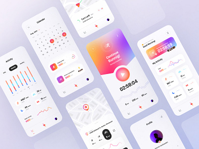 My Tracker - Activity Tracker App activity tracker app app design application calendar challenge competition fitness fitness tracker habit health tracker map mobile productivity profile running tracker ui user interface workout