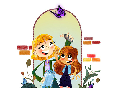 Sophie and the butterflies animation children art children book children book illustration color coloreo coloring design dibujo digital drawing illustration ilustracion kids stories tales