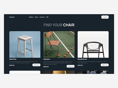 Furniture shop concept design e-commerce shop uxui