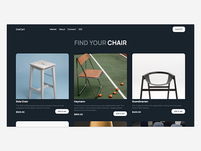 Furniture shop concept design e commerce shop uxui