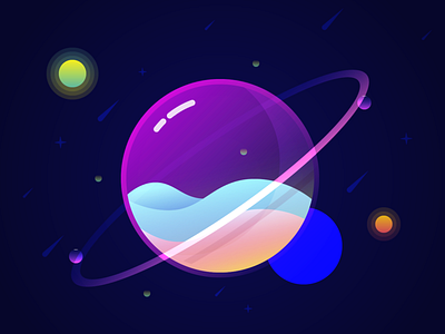 Glass Planet illustraion illustrator