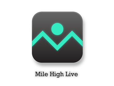 Mile High Live mobile icon app branding clean design flat icon identity illustration illustrator ios logo minimal mobile typography ui vector web website
