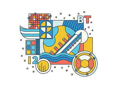 BT - Personal Project artist artists color components design digital graphics illustration illustrator ship stamp titanic vector