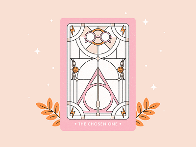 The Chosen One drawlloween harrypotter hogwarts illustration inktober inktober2020 magic tarot tarot card vectober vectober2020 vector witchcraft wizarding world