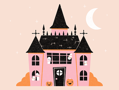 Drawloween Prompt 11: Haunted drawlloween2020 ghost illustration ghosts halloween haunted house house illustration inktober inktober2020 spooky vectober vectober2020 vector