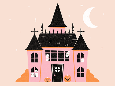 Drawloween Prompt 11: Haunted drawlloween2020 ghost illustration ghosts halloween haunted house house illustration inktober inktober2020 spooky vectober vectober2020 vector