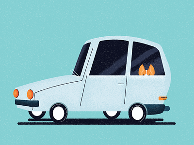 Car Doggo: Week 3 corgi design illustration texture vector