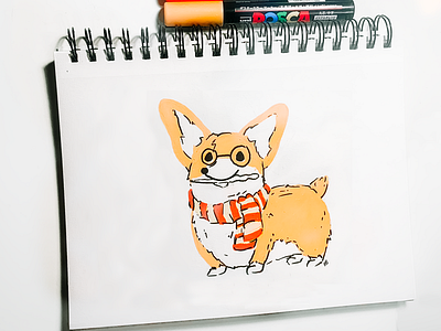 Harry Pawter Doggo: Week 8 corgi drawing harry potter illustration posca