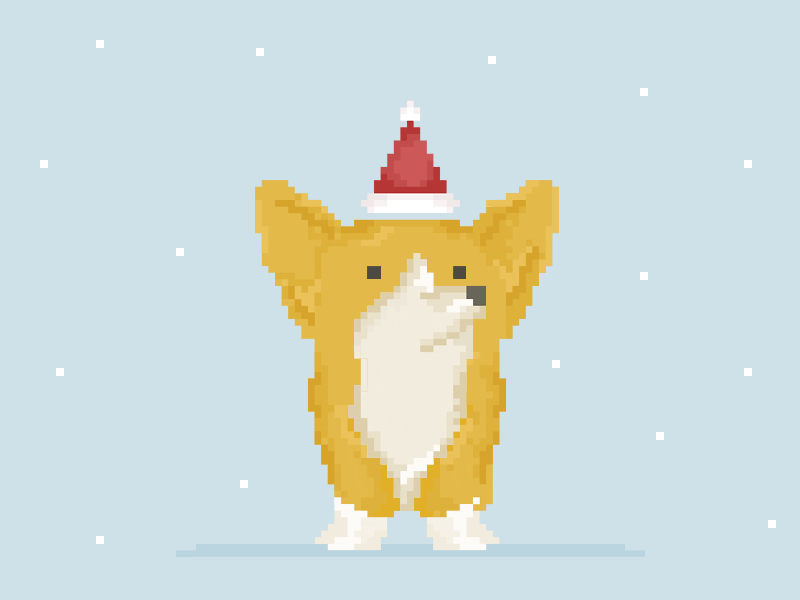 Snowy Boy animation corgi design dog gif illustration pixel pixel art santa snow