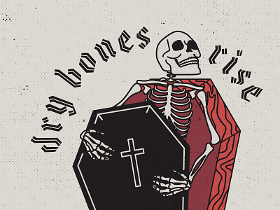 dry bones rise adobe illustrator coffin design illustration skeleton skull
