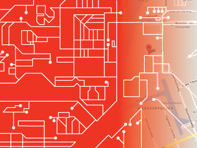 Google Maps to circuit board design. circuit board google maps nerd red