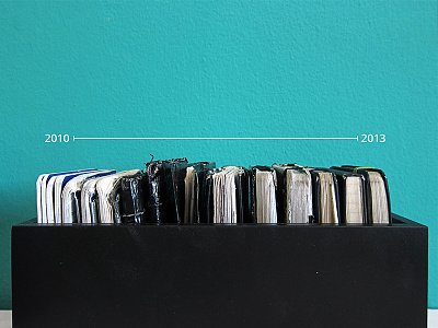 Sketchbooks 2010 - 2013 personal sketch books wallet