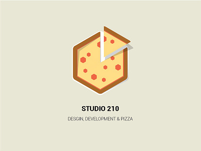 Studio 210 design development logo pizza simple